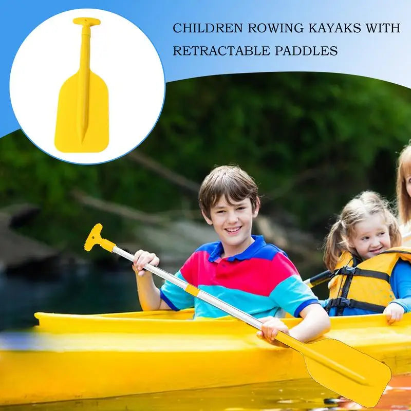 Kids Telescoping Paddle Canoe Paddle for Boat Water Sports Safety Accessories with Anti-Slip Grip for Rowing Kayaking Students