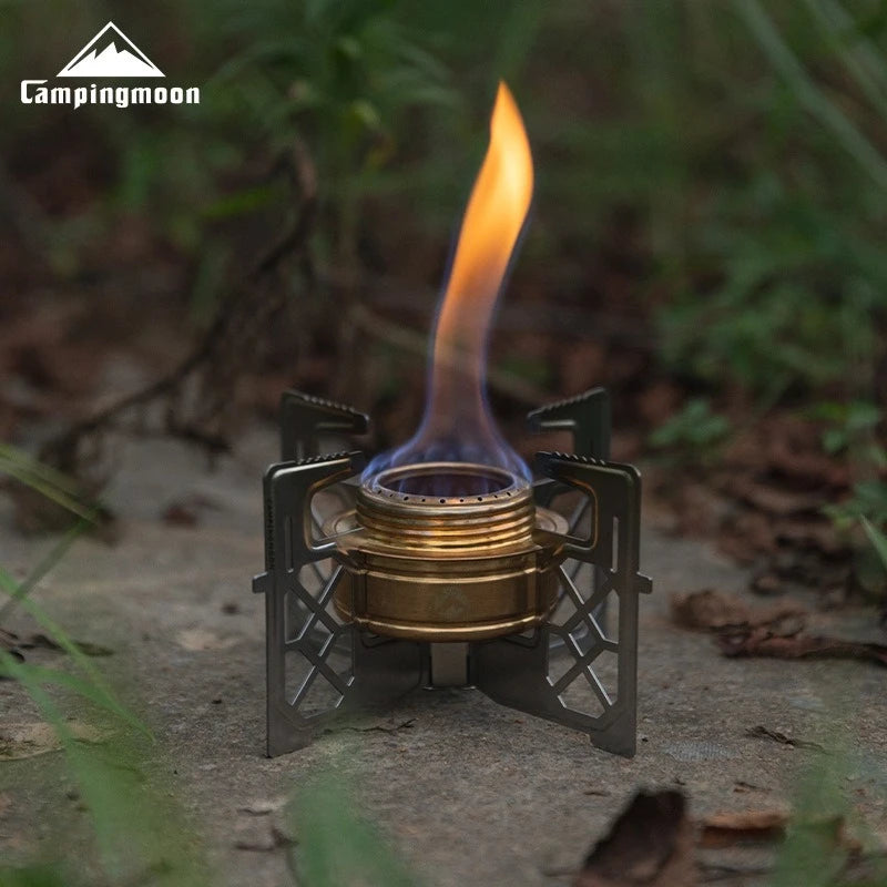 CAMPINGMOON AS-1 Alcohol Stove Outdoor Small Picnic Equipment Brass Stove Liquid Alcohol Stove Head Portable Stove