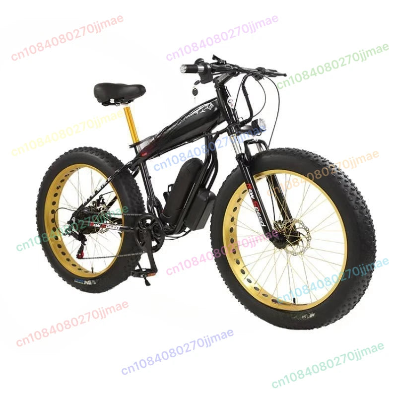 Hot-selling overseas popular 26-inch electric mountain bike snow fat tire moped shock-absorbing off-road vehicle