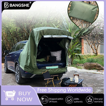 Outdoor Car Rear Tent, Sun and Rain-Proof, with Canopy, Perfect for Family Outings and Adventures, Easy to Use