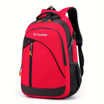 Bright Pink Casual Sports Backpack - Trendy Large Capacity Adjustable Travel Bag with Multiple Compartments, Durable Oxford Material, Perfect for Outdoor Adventures & Daily Use