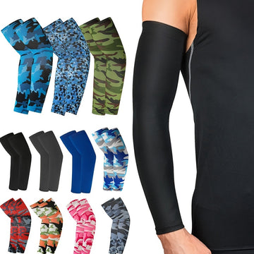 2pcs Arm Sleeves - Warm, Cooling, Sports Sleeve Hand Covers for Running, Fishing, Cycling | Durable Textile Material, Black with Colorful Patterns, Hand Washable, Sports Armwear | Patterned Sleeve | Woven Texture