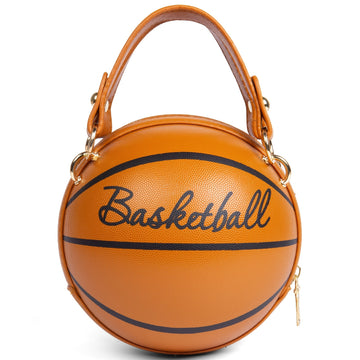 Fashion-Forward Basketball-Shaped Y2K Chain Bag - Retro-Trendy Crossbody & Shoulder Purse with Durable PU Leather, Chic Top Handle, and Adjustable Strap for Versatile Style