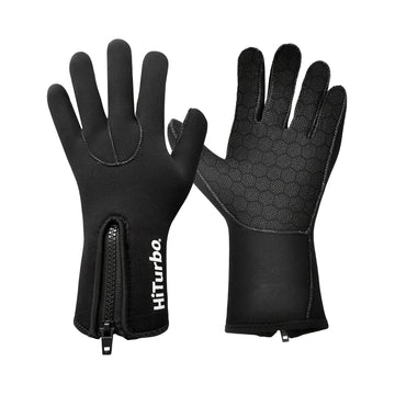 Hiturbo 3Mm Neoprene Gloves, Perfect for Surfing, Kayaking, Snorkeling, Sailing, Boating - Five Finger Design for Maximum Dexterity