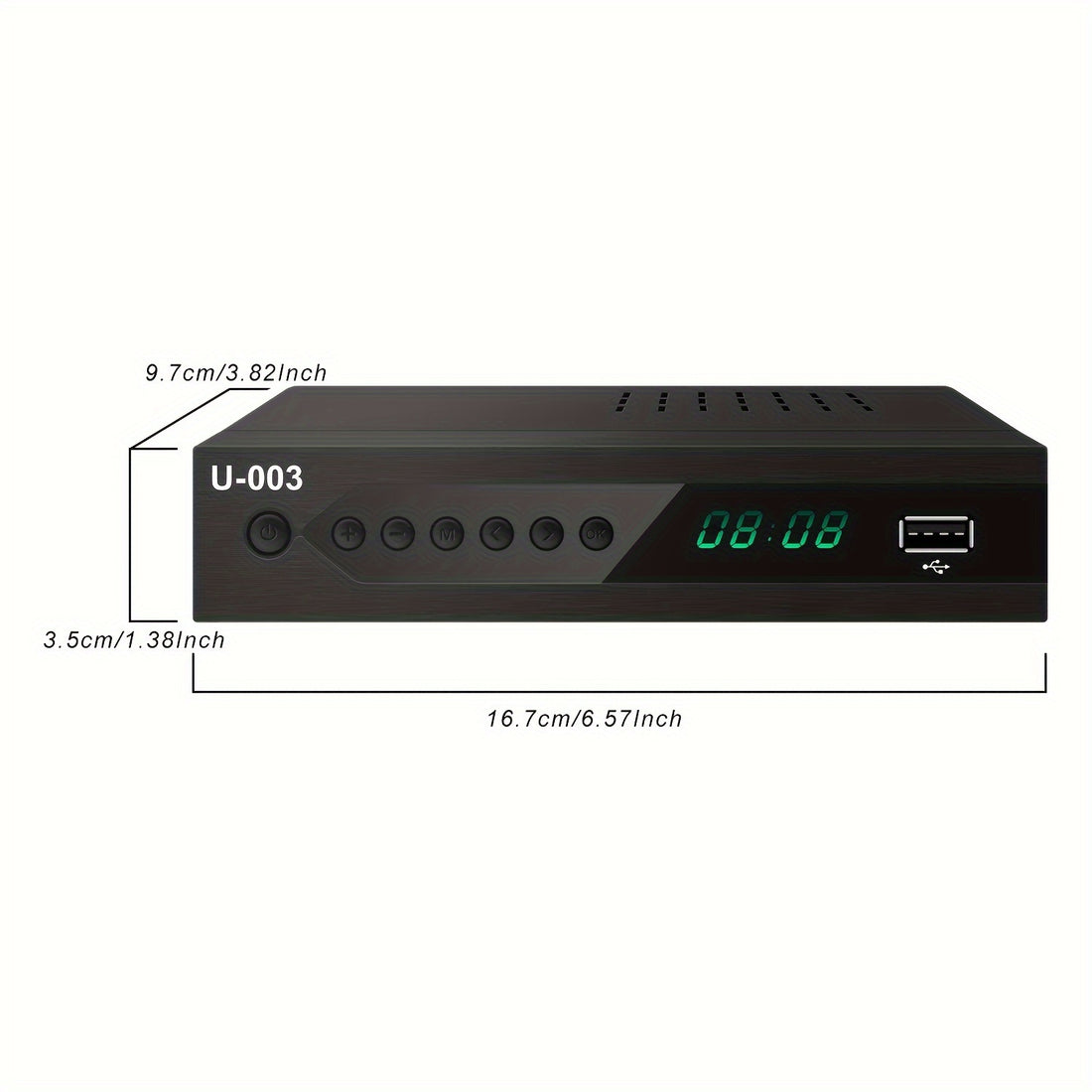 1080P Digital TV Converter Box with Advanced PVR Recording, USB Media Player, Built-in Clock & Timer, EPG, QAM Tuner - Effortless HD Entertainment Hub