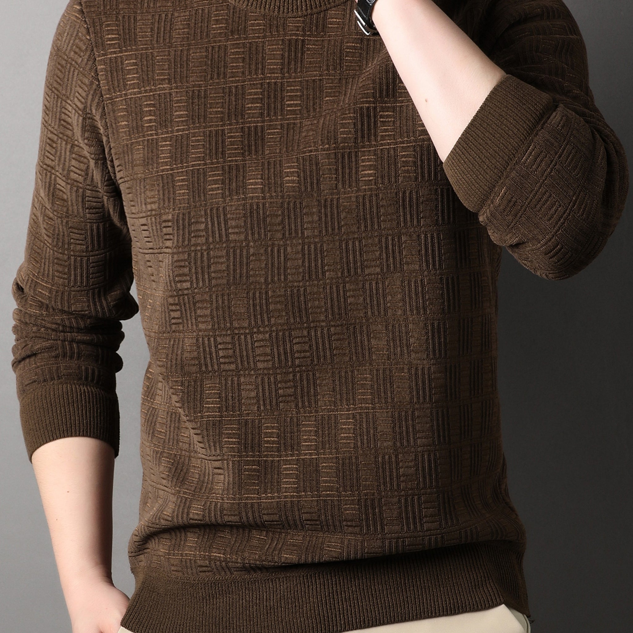 [Winter Warm Sweater] Plus Thick Base Warm Winter Sweater - Men's Casual Round Neck Best Sellers
