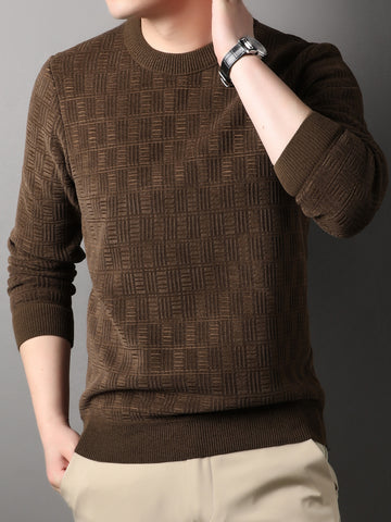 [Winter Warm Sweater] Plus Thick Base Warm Winter Sweater - Men's Casual Round Neck Best Sellers