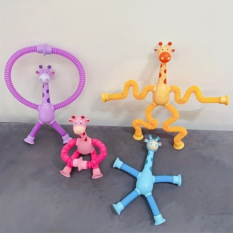 1pc Interactive Fun Learning Giraffe Telescopic Tube Puzzle Toy for Parent-Child Decompression - Perfect Halloween, Thanksgiving, Christmas Gift