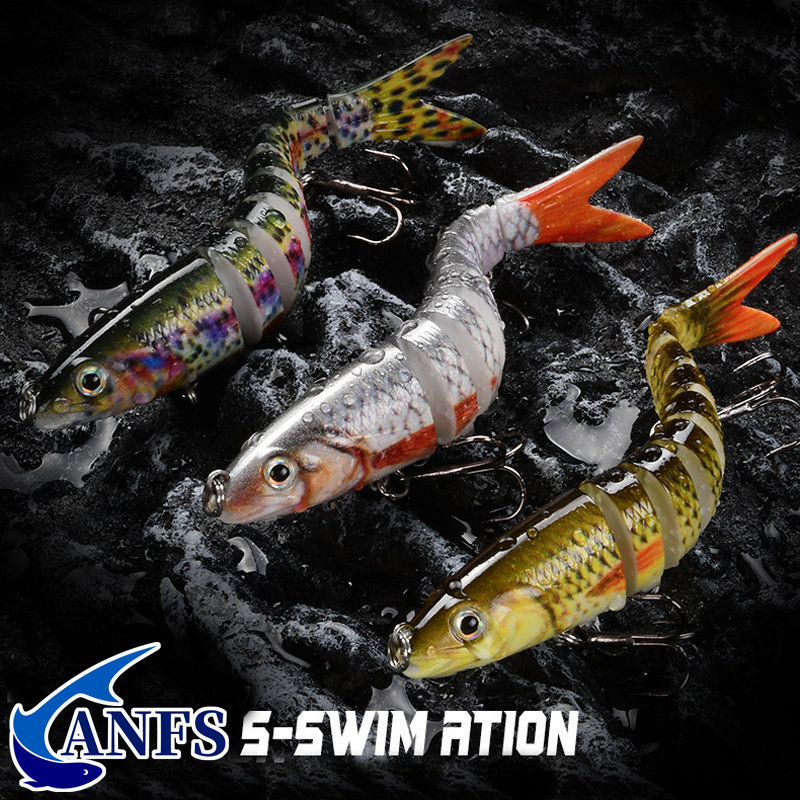 [Bionic Fishing Lure] Multi Jointed Swimbait Crankbait - Slow Sinking Bionic Artificial Fishing Lure - 20g 0.7oz/13.5cm 5.31inch - Freshwater Saltwater Trout Bass Fishing Accessories