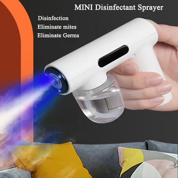 Mini-portable Charging Disinfectant Sprayer, 1.69oz Nano-blue Light Sterilizing Sprayer, Hand-held Powerful Sprayer, Sterilizing Agent Steam Battery Capacity Of 1200mAh,  Suitable For Car,school,bedroom,clothing,express Deliv