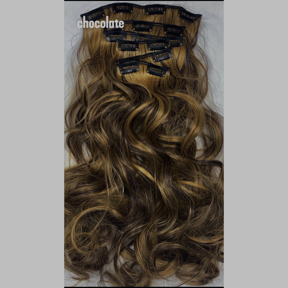 [Heat Resistant Hair Extensions] 6pcs Heat Resistant 22 Inch Body Wave Clip-In Hair Extensions | Double Weft Synthetic Hair for Women - Hair Clips Hair Accessories Halloween Christmas