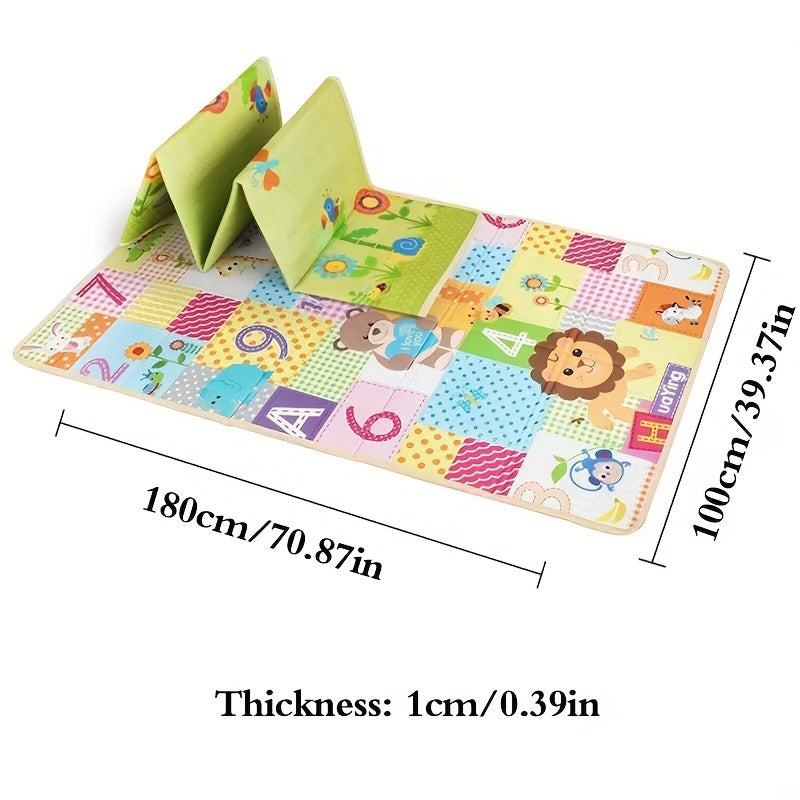 Double Sided Waterproof Play Mat With Educational Activity Surface And Non-Slip Foam Floor Pad, Christmas Halloween Thanksgiving Gift Easter Gift