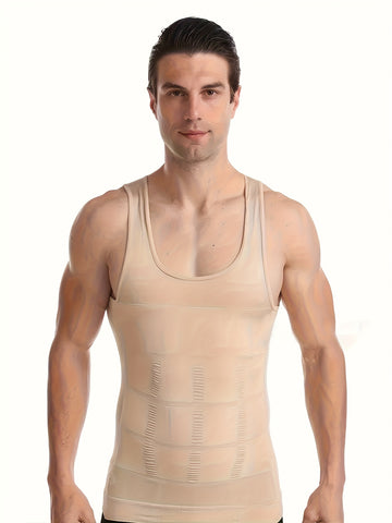 Men's Compression Body Shaper Tank Top, Slimming Vest