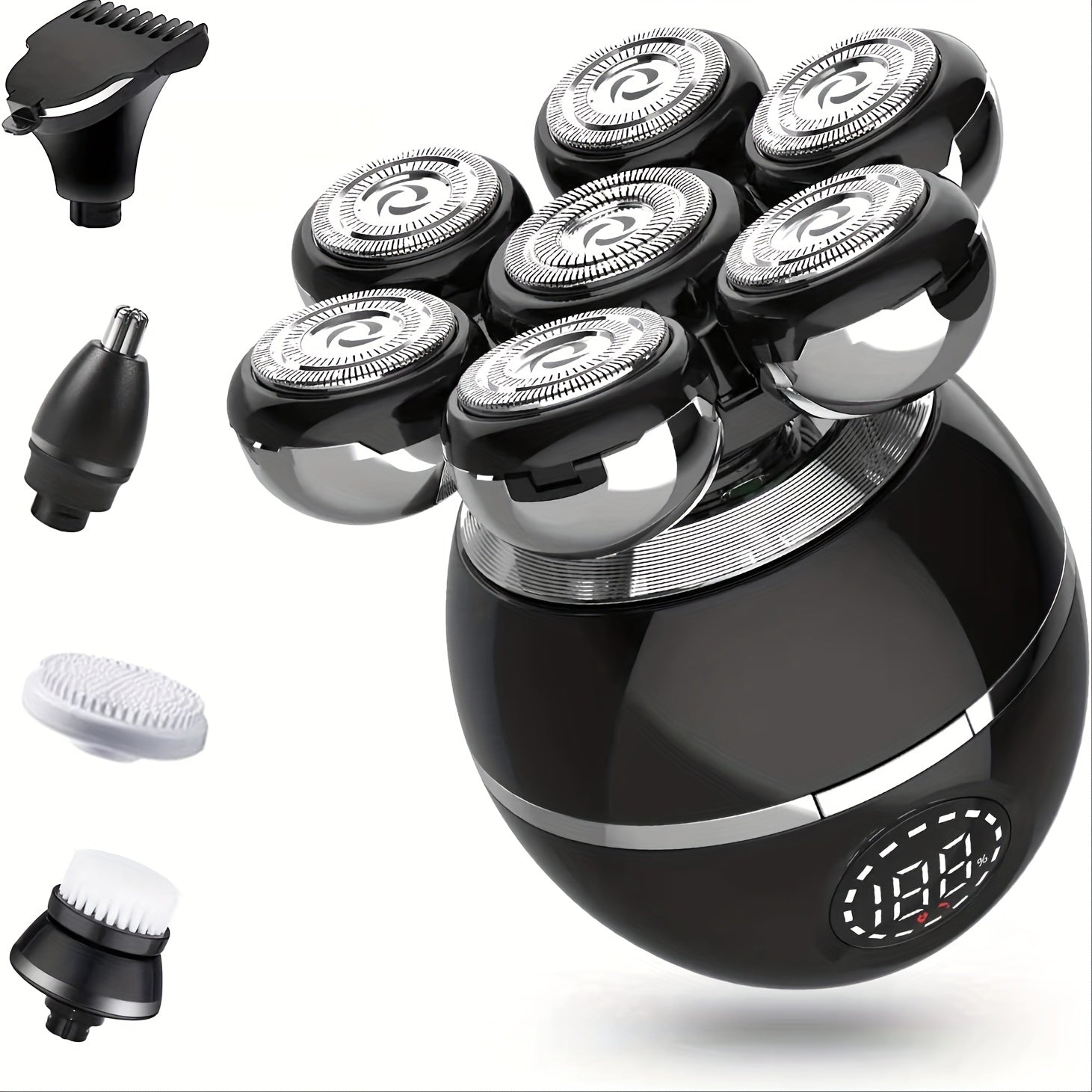 [Electric Shaver] 7D 5-in-1 Electric Head Shavers | Cordless and Rechargeable | Electric Men's Grooming Kit | For Bald Men | Modern Design