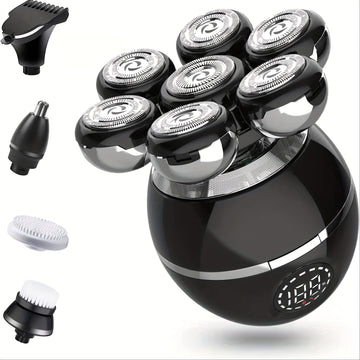 [Electric Shaver] 7D 5-in-1 Electric Head Shavers | Cordless and Rechargeable | Electric Men's Grooming Kit | For Bald Men | Modern Design