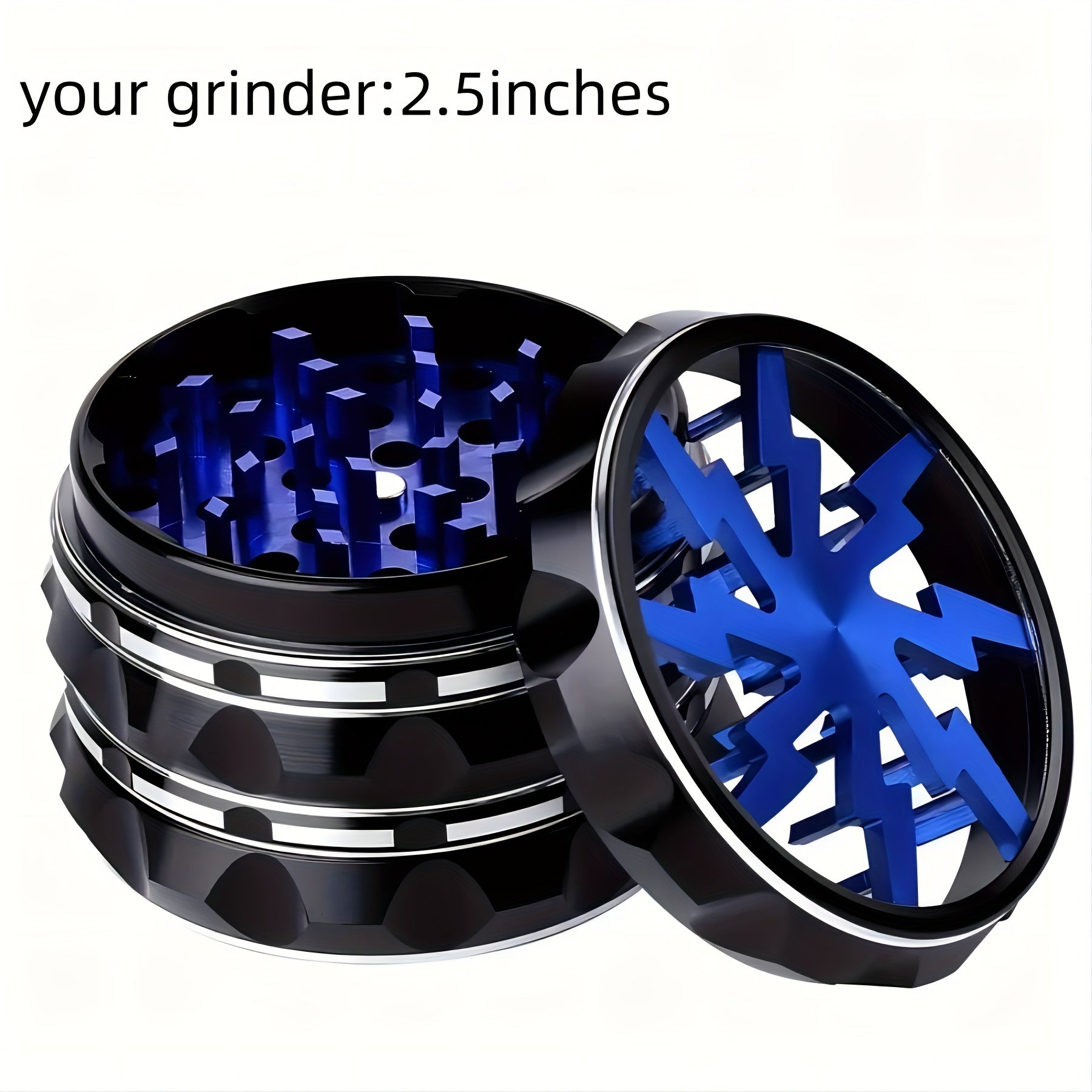 [1pc Diamond Tobacco Grinder] 1pc Multisided Diamond-shaped Tobacco Grinder, Lightweight Tobacco Grinder, Diamond-shaped Tobacco Grinding Machine 2.5 Inches