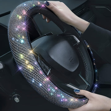 Shiny diamond steering wheel cover