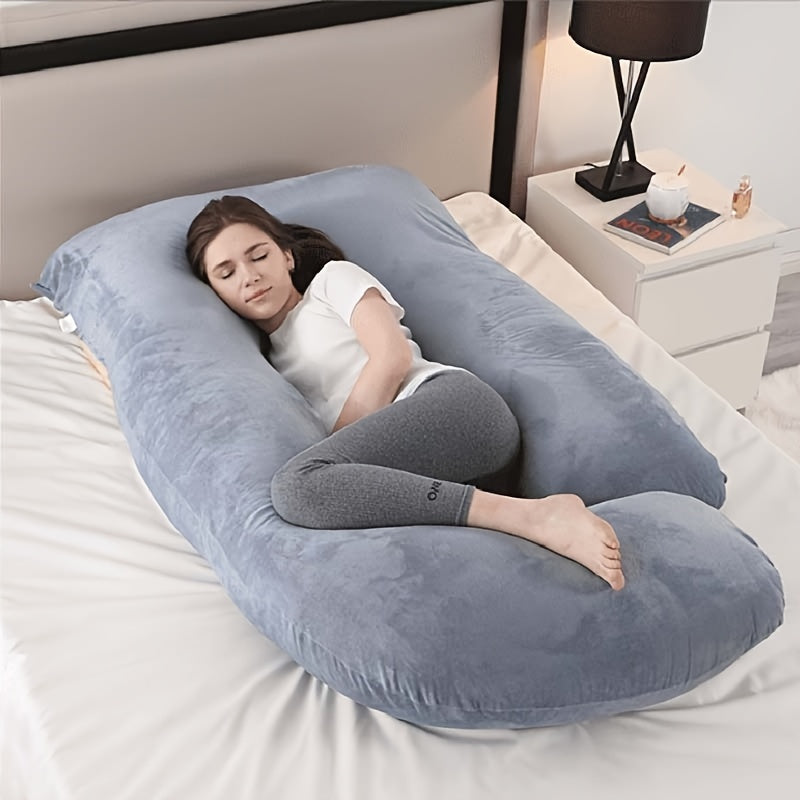 Pregnancy Pillows, J-Shape Full Body Pillow-Cooling Cover Dark Grey-Pregnancy Pillows For Sleeping Body Pillows For Adults, Maternity Pillow And Pregnancy Must Haves