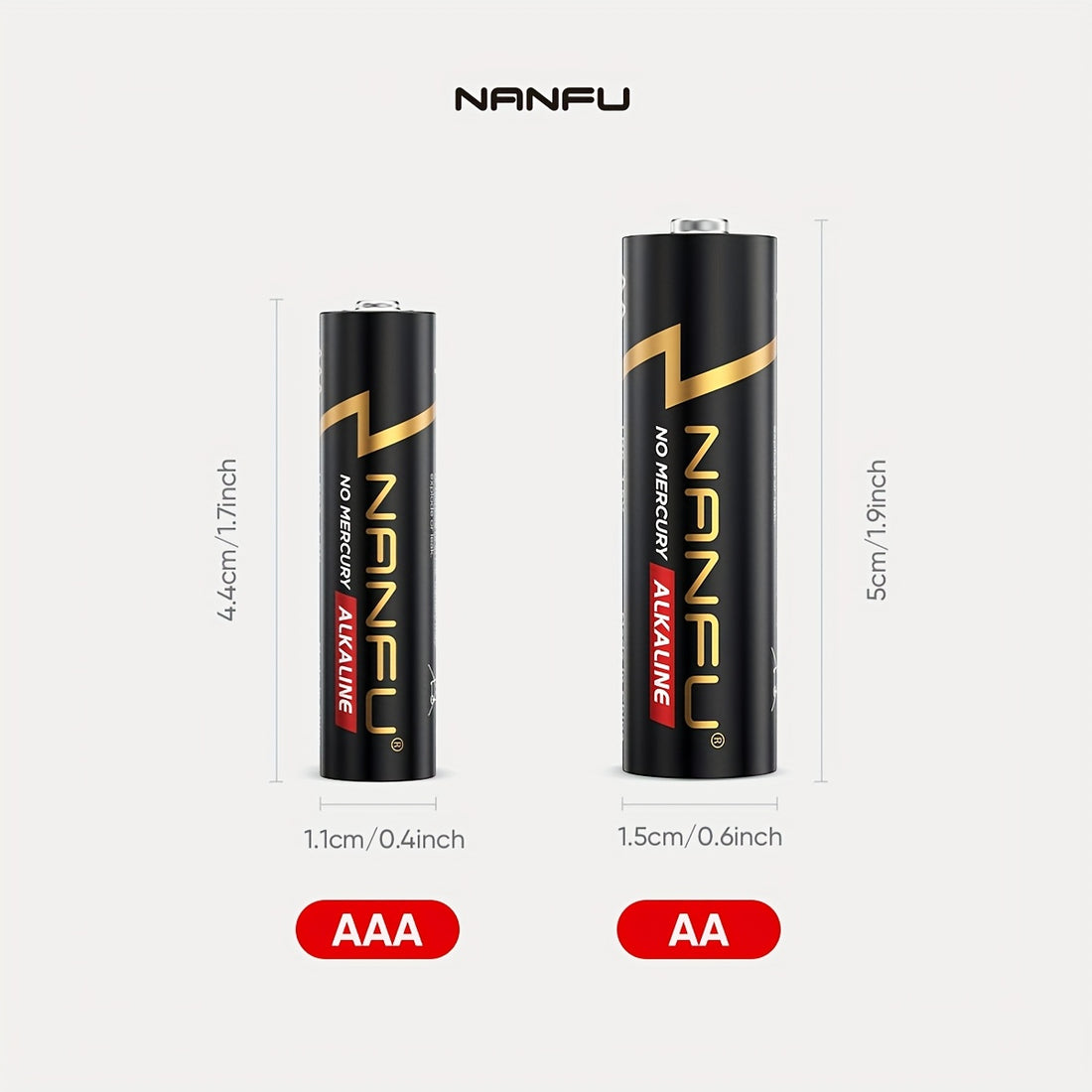 NANFU AA 36 Or AA 96 Or AAA 36 Alkaline Batteries 1.5V Non-Rechargeable Single Use(Halloween Fall, Christmas Decorations)