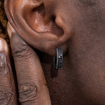 Elegant Black Hoop Earrings - Lightweight, Versatile Fashion Accessory for Style & Comfort