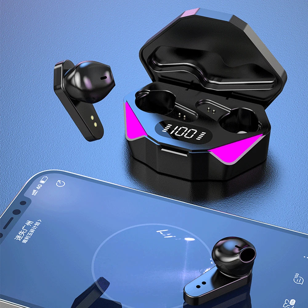 2025 HOT Earbuds LED Display X15 Headset TWS Gaming Wireless Earphones & Head Earbuds