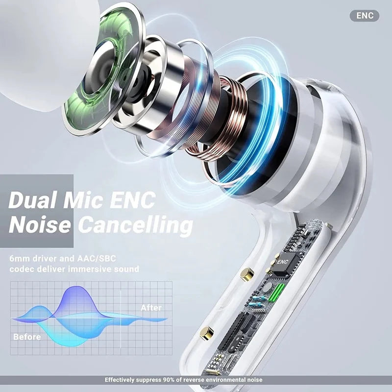 Tws Ture Wireless Audifono Auriculare Air39 T8 air 39 Transparent Crystal T8 Tws Handsfree Earbud Earphone Headphone Transparent