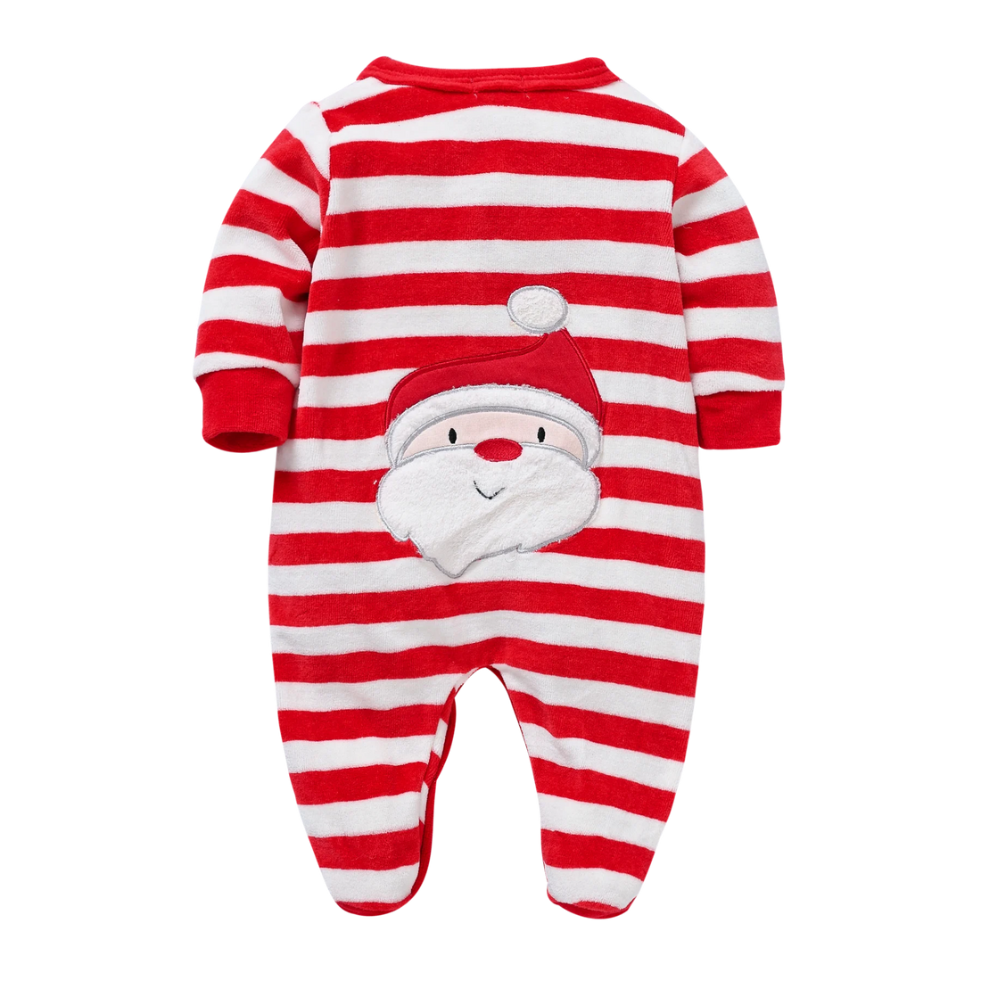 Kavkas Winter Jumpsuit Velour Kids Red Stripe Christmas Clothing Embroidered Jumpsuit Children's Romper Velet Warm Overalls Soft