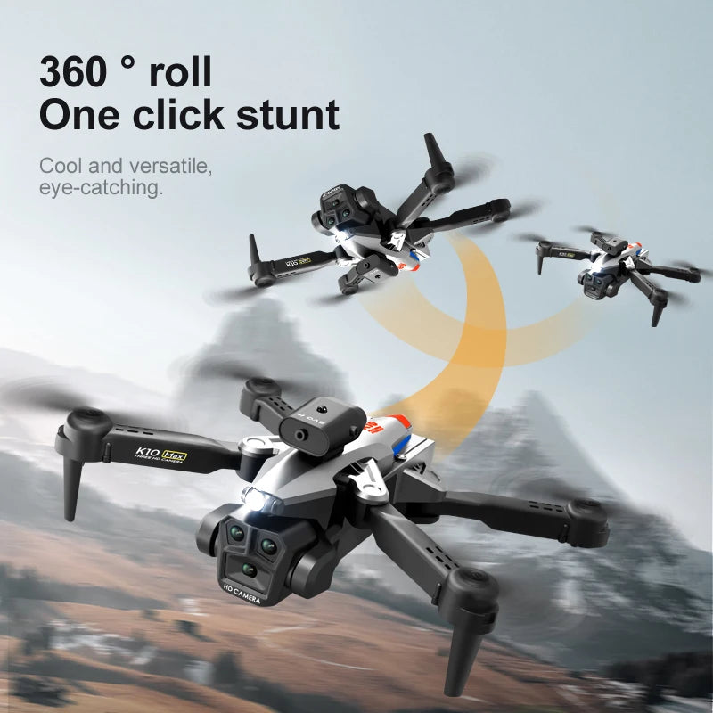 4k HD Remote Control Aircraft Three Cameras 4k High Empty Drone Folding Obstacle Avoidance Quadcopter Battery Life of 15 Minutes