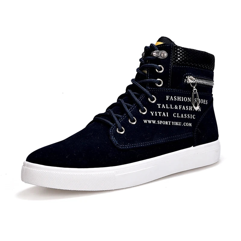 2025 Wholesale Classical Lace-up Sneakers Light Weight High-top Breathable Fashion Canvas Trendy Shoes
