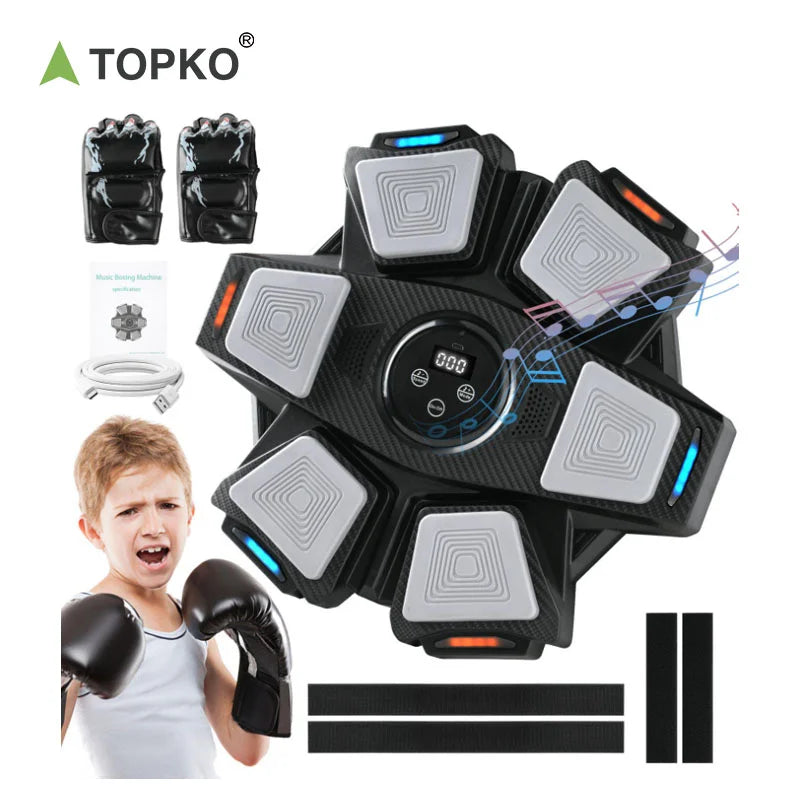 TOPKO US Warehouse Intelligent Boxing Machine Wall Target LED Light Boxing Training Wall Target Intelligent Music Boxing Machine