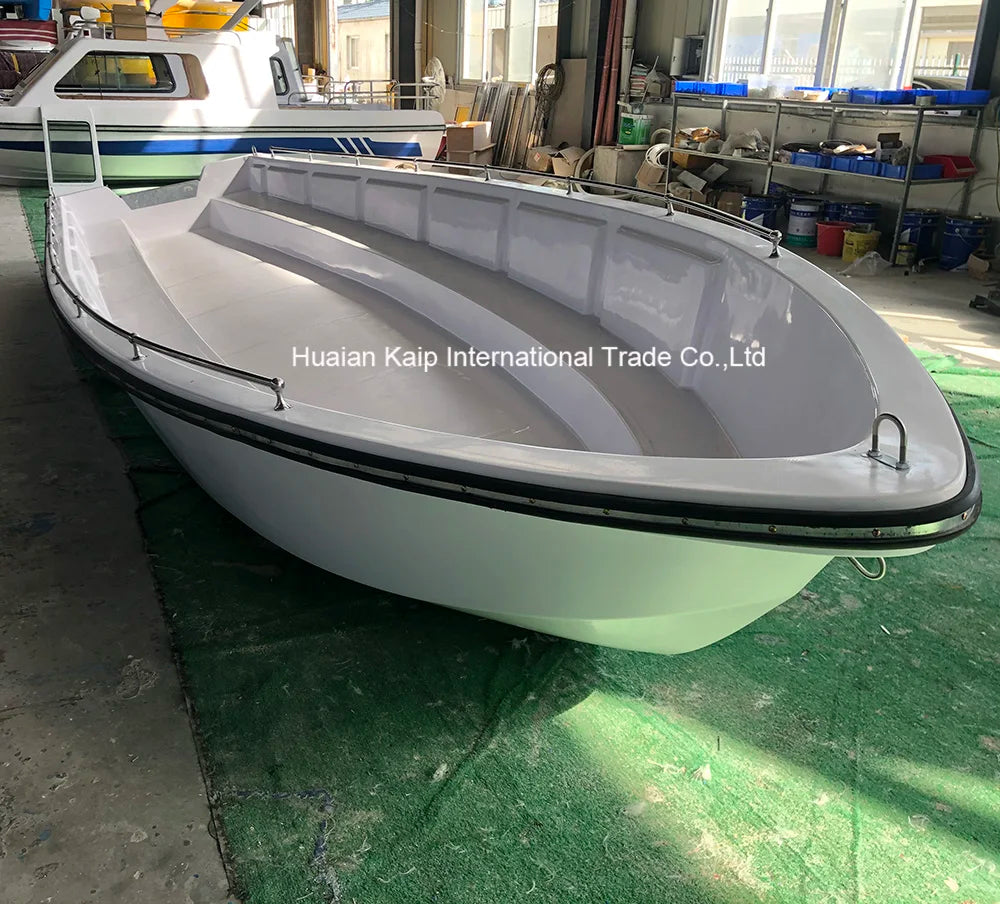 2025 China-Made Fiberglass Rigid Flood Rescue Boat 12-Person Water Rescued Easy Operation Rowing Boat Outboard Motor for Surfing