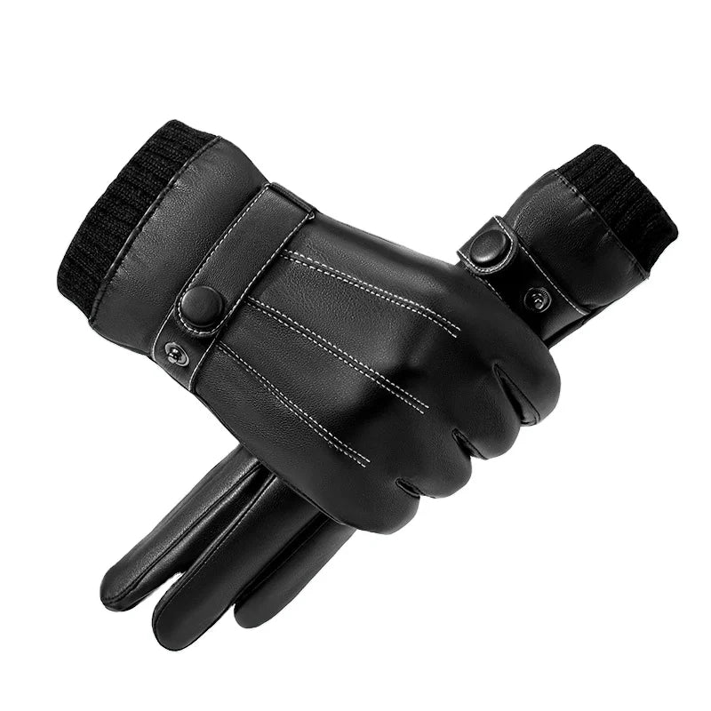 Modern Simplicity Touchscreen Motorcycle Male PU Leather Keep Warm Hand Gloves