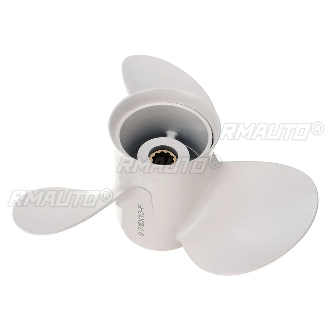 9 7/8 X 13 Marine Boat Outboard Propeller for Yamaha 20-30HP 664-45949-02-EL Aluminum Alloy White 3 Blades 10 Spline Tooth