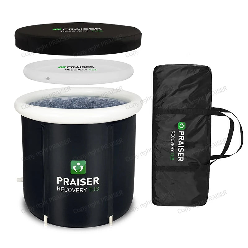 Ice Bath Bucket Round Cold Therapy Tubs Hot-Tub-Boat Bath Pillow for Bathtub