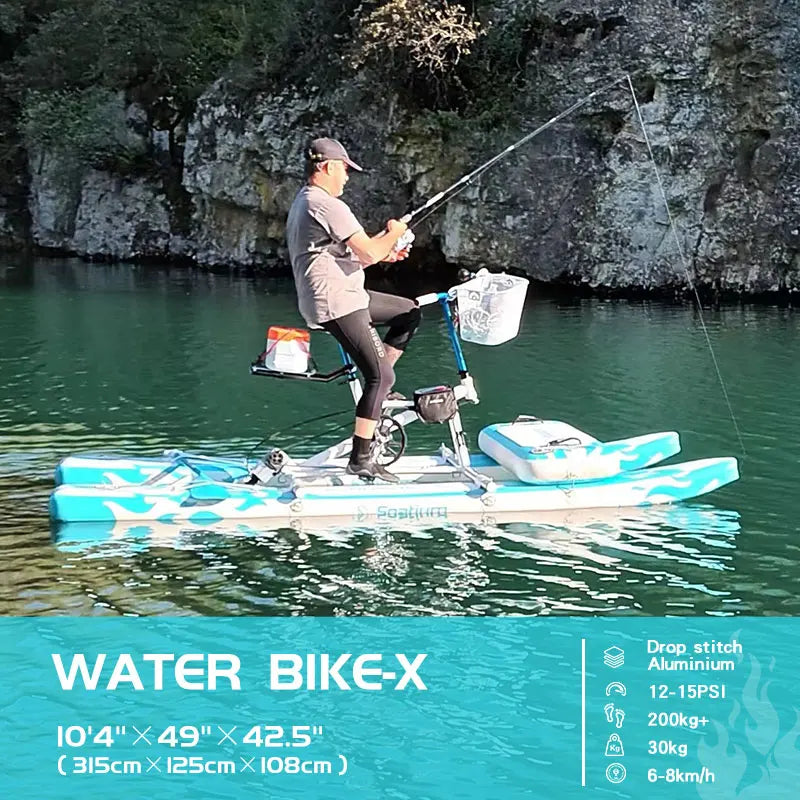 Spatium High Quality Water Park Bicycle Kit Bike Price Chili Boats Inflatable Water Bike Pedal Boat for Adults