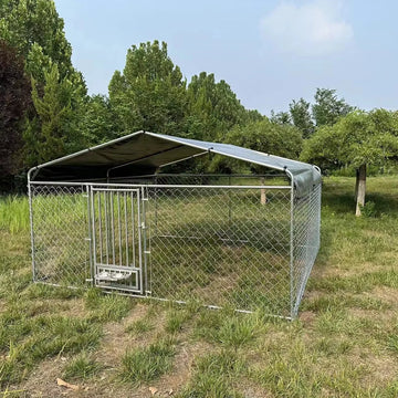 High Quality Sustainable Metal Dog Kennels Durable Iron Dog House With Waterproof Cloth Eco-Friendly and Long-Lasting