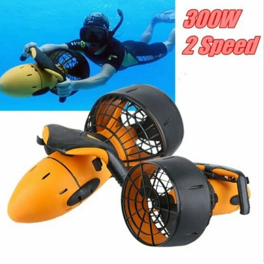 Electric Underwater Scooter 300W Waterproof Dual Speed Propeller Diving Scuba Scooter Water Sports Equipment for Ocean Pool