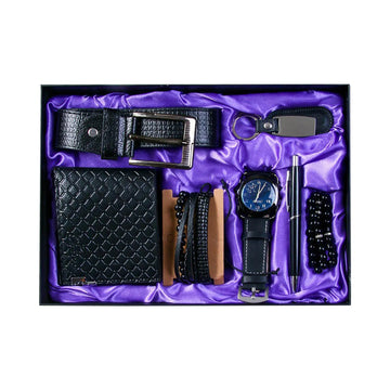 Bridal Jewelry Set for Wedding with Hair Piece Gift Set Men's Quality Leather Quartz Wrist Skin Bridal Jewelry Set for Wedding