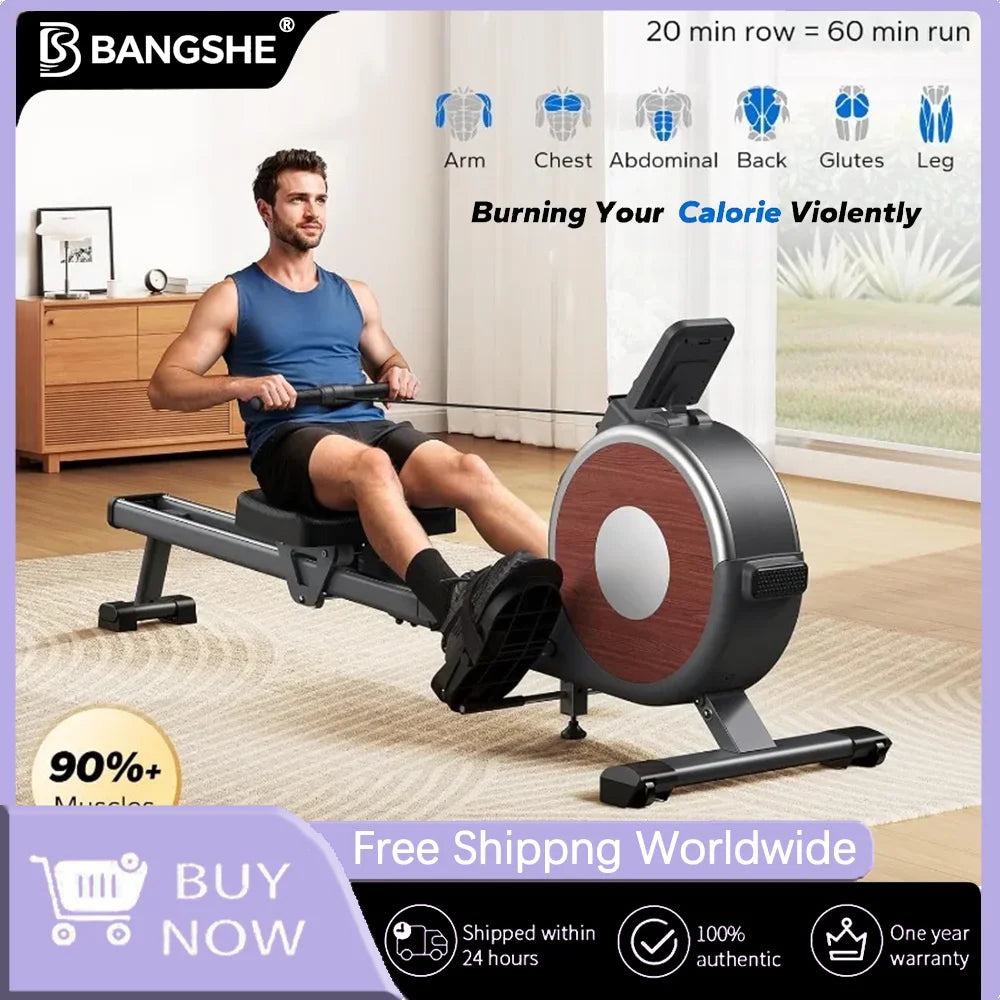 Max 350lb Weight Capacity Elite Rowing Machine Magnetic Rower Machine for Home 16 Levels Quiet Resistance Dual Slide Rail R02