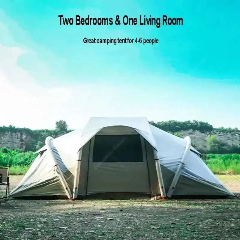 6 Person Outdoor Camping Awning Iatable Air Hiking Tent Hot Sales