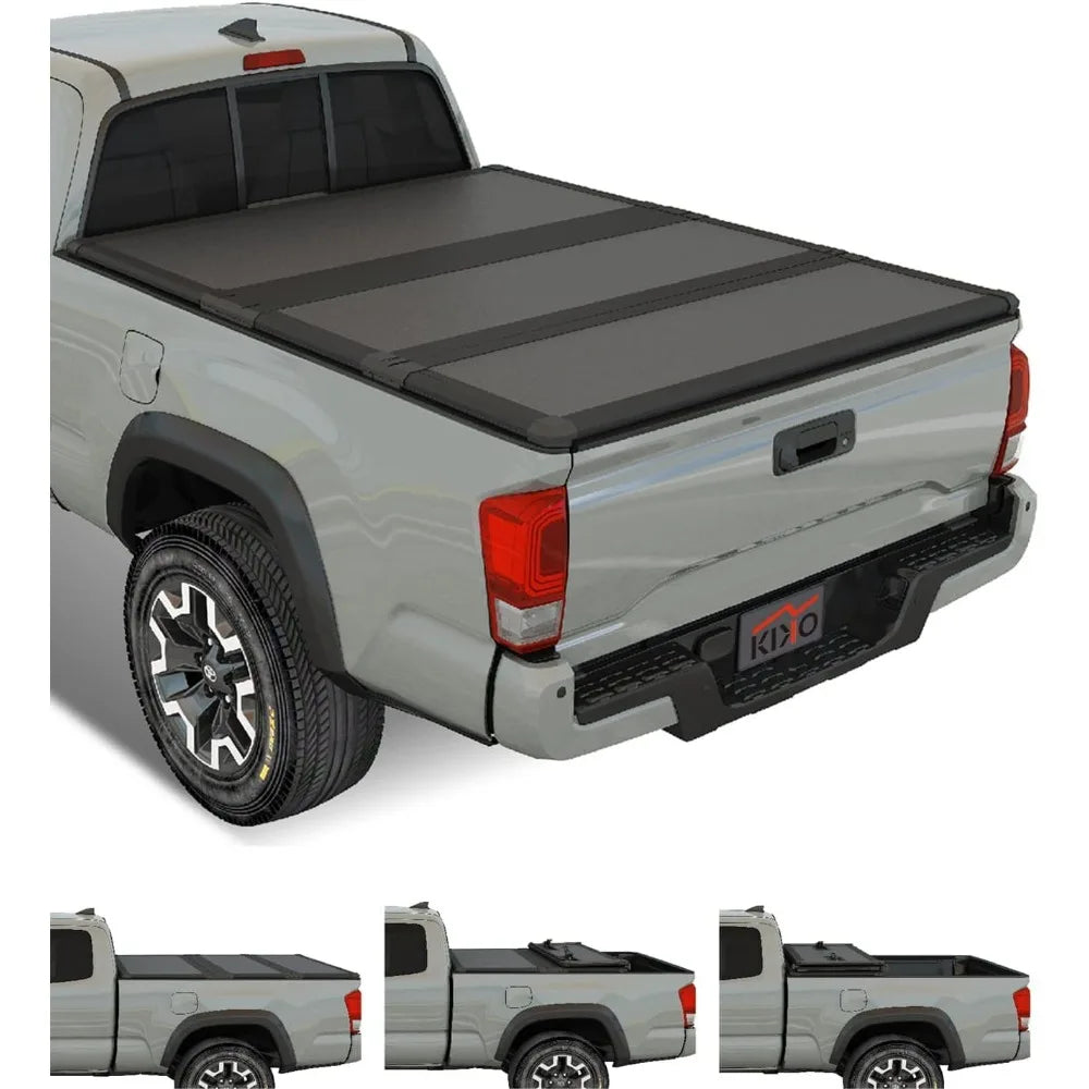 Professional FRP Hard Tri-Fold Truck Bed Tonneau Cover for 2016-2025 Tacoma 6ft (73.5in) Bed with Track System
