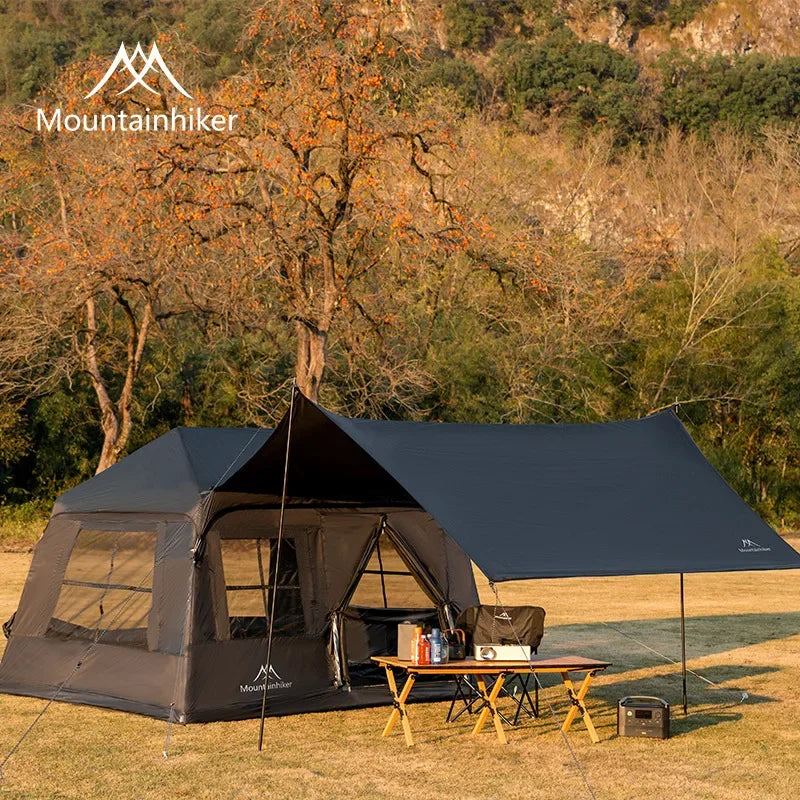 Mountainhiker Quick Open Inflatable Tent Outdoor Camping 2-5 Persons Anti-UV Shade Waterproof Family Awning Beach Tent Picnic