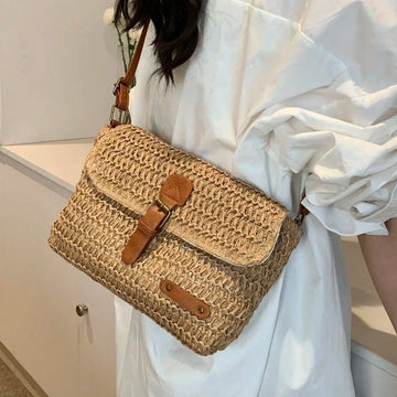 New Fashionable Straw Women's Bag, Trendy Vacation Casual Shoulder Crossbody Bag, Women's Versatile Stylish Straw Women's Bag