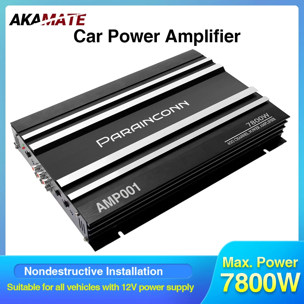 Car Audio Amplifier Upgrade Power Four-channel 4-way Audio Speaker Subwoofer Treble Mid-bass Digital Stereo Surround 20Hz-20KHz
