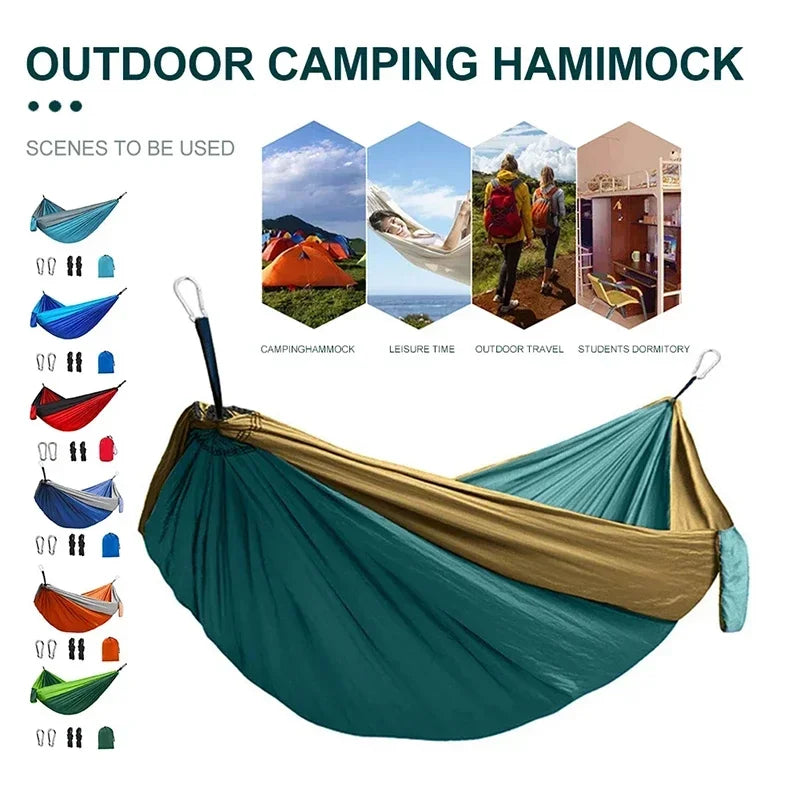 Camping Hammock Camping Accessories Gear for Outdoor Indoor with Tree Straps Nylon Lightweight Hammocks for Touring Hiking