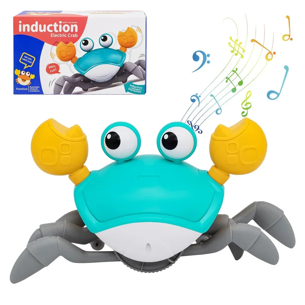 Kids Induction Escape Crab Octopus Crawling Toy Baby Electronic Pets Musical Toys Toddler Moving Avoid Obstacles Toy  No Battery