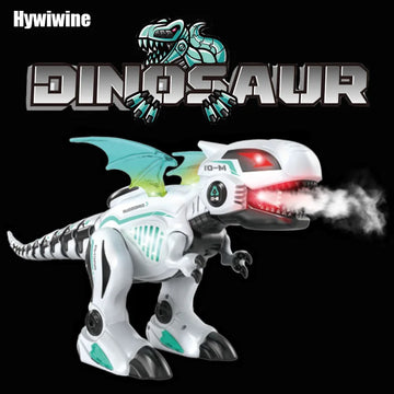 Rc Dinosaurs Robot Toys Electronic Boy Simulation Action Sound Light Music Spray Dinosaurs Model Education Toys for Kids Boys