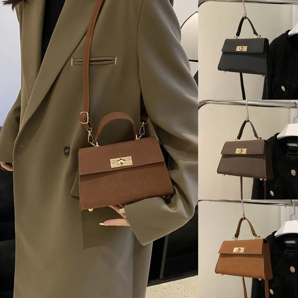 Fashion Women PU Leather Shoulder Messenger Bag Crossbody Bag Ladies Girls Fashionable and Simple Travel Large Capacity Handbags