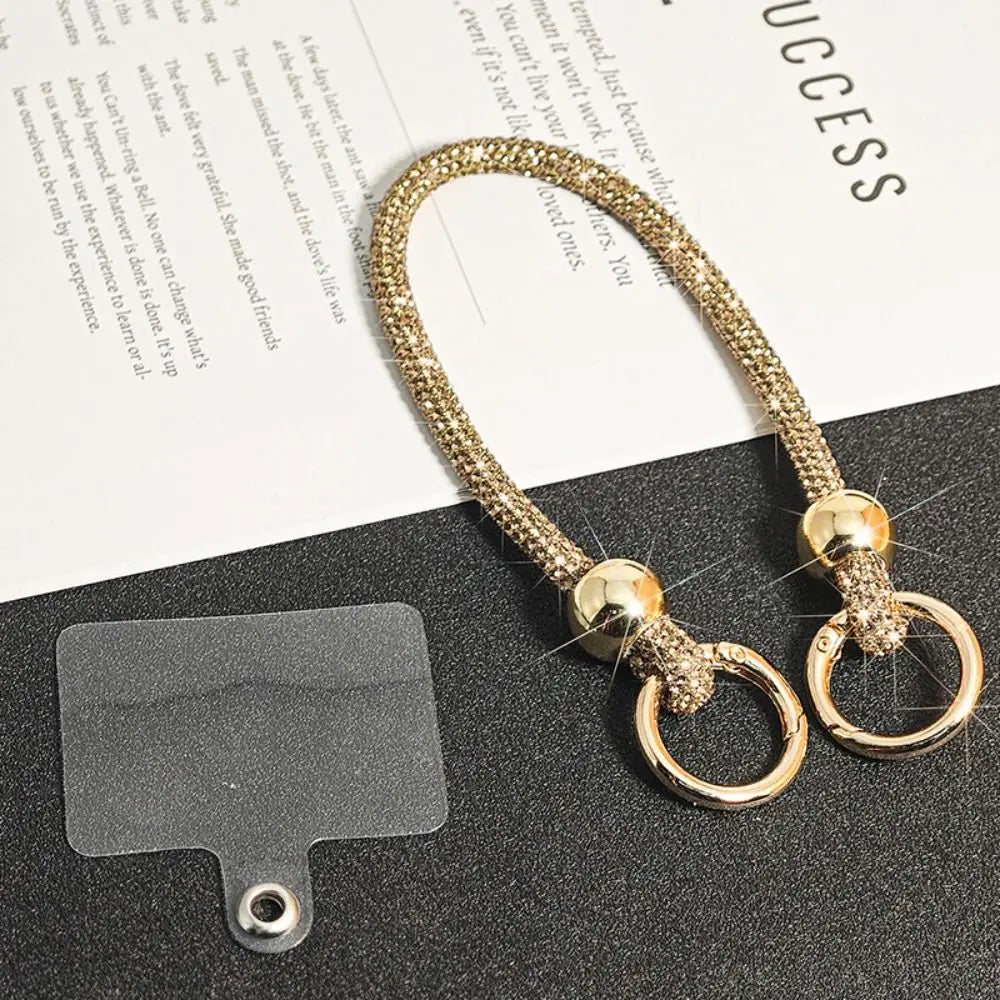 Luxury Crystal Rhinestone Phone Lanyard Bright Bling Bling Phone Anti-lost Rope Shoulder Strap Phone Accessories