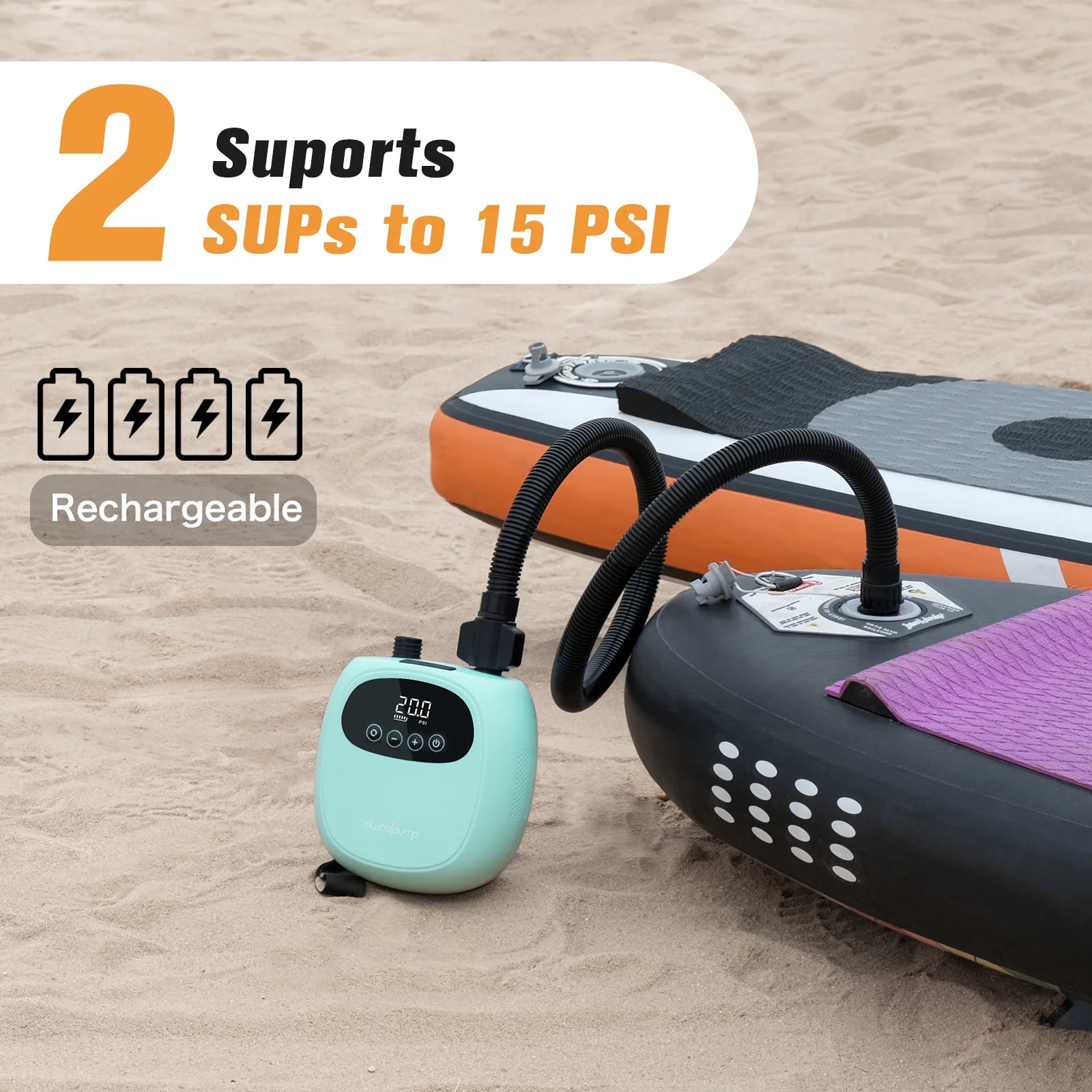 Electric SUP Stand Up Paddle Board Inflatable Pump 20PSI 2600mAh PaddleBoard Kayak Boat Accessories